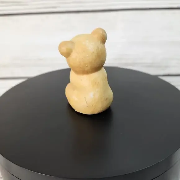 Teddy Bear Brown Heart Porcelain Figurine Cozy Cottage - Picture 4 of 7